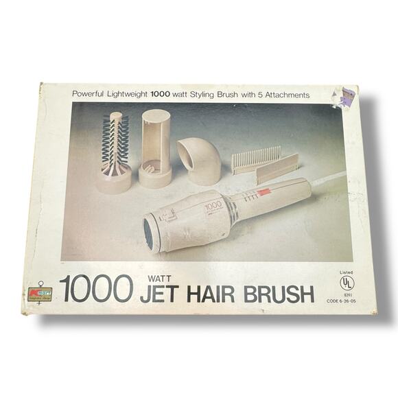 Vintage 1000 Watt Styling Brush with 5 Attachments - Picture 3 of 3